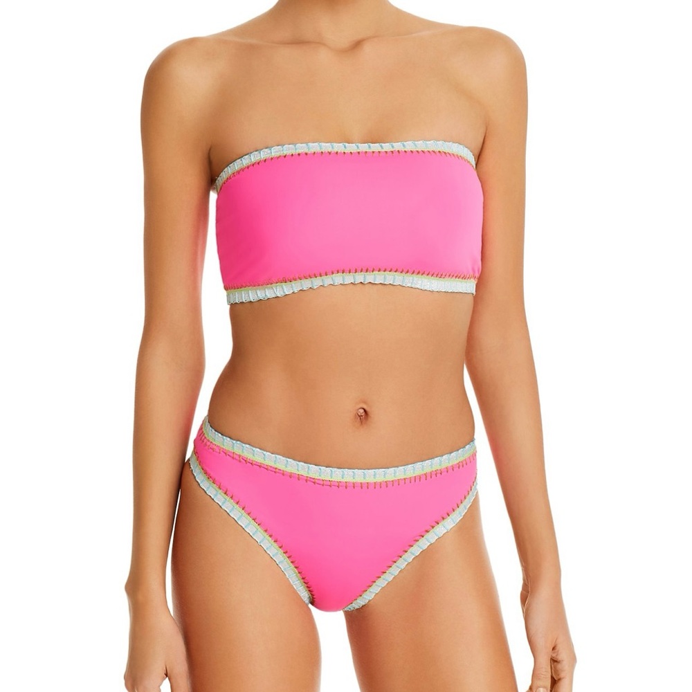 Platinum Inspired by Solange Ferrarini Bandeau Bikini Top and bottom Set $176